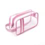 Gelory Women Clear Makeup Organizer Pouches Travel Toiletry Tote Bags Transparent PVC Girl Cosmetic Bag
