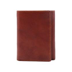 Genuine Leather Front Pocket Trifold Wallet RFID Wallets for Men Slim