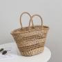 High Quality Summer Holiday Fashion Mesh Bucket Beach Bags Women Straw Woven Tote Bag Handbags Ladies Large Sea Beach Straw Bag
