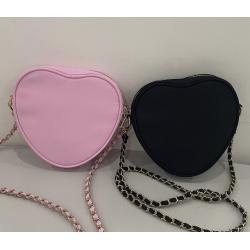 Keymay Custom logo High Quality Multicolor Detachable Shoulder Strap Waterproof Nylon Heart Shape Crossbody Bag for Girls