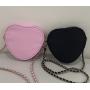 Keymay Custom logo High Quality Multicolor Detachable Shoulder Strap Waterproof Nylon Heart Shape Crossbody Bag for Girls