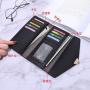 2024 New Plain Heart Wallet Women's Long Multi Card Buckle Mobile Phone Women's Wallet Women's Long Purse