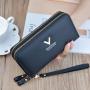 Korean version 2021 new design women pu leather wallet wholesale fashion cross fringe zipper purse wallet