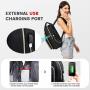 LOVEVOOK Multifunction waterproof anti theft women nylon 15.6 17.3 inch business waterproof college bagpack laptop backpack bag