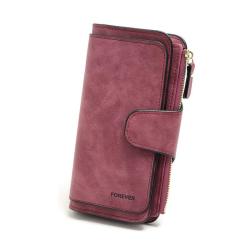 ZF315 Scrub PU Leather Women Wallet Long Multi Card Position Large Capacity Coin Purse Bag Pouch High Grade Clutch Bag