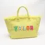 New Arrivals Ladies Girls 6 Colors Reusable Eco-friendly Tassels Shopping Tote Bag Letter Patched Cotton Tote Bag