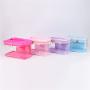 Keymay RTS Fast Shipping 8 Multi Color Waterproof Clear Cosmetic Travel Bag Luxury Makeup Bag Large Pvc Cosmetic Bag with Handle