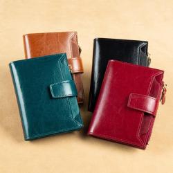 Women's Wallet Female Purses Vintage Card Holder Red Wallets Bright PU Leather Clutch Money Bag Pu Leather Wallet carteras para mujer