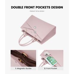 LOVEVOOK 2024 new fashion classic designer leather computer hand bag ladies large capacity 15.6 inch laptop tote bag for women