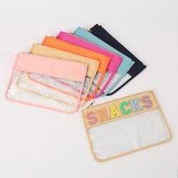 Transparent Clear Flat PVC Pouch Travel Cosmetic Bag Waterproof Cosmetic Toiletry Bag