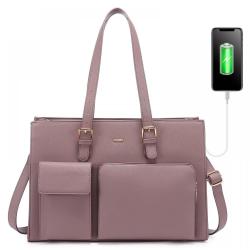 LOVEVOOK wholesale Women 15.6 Inch Waterproof Leather Computer Bag Work Tote Bag Large Office Handbags Briefcase Laptop Bags