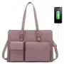 LOVEVOOK wholesale Women 15.6 Inch Waterproof Leather Computer Bag Work Tote Bag Large Office Handbags Briefcase Laptop Bags