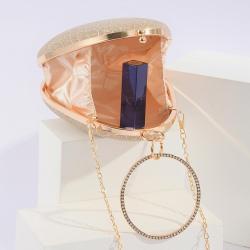 Characteristic Exquisite Clutches Oval Round Rhinestone Evening Bag Women handbag evening purse for party wedding