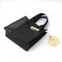 Custom Logo Printing Black Mesh Makeup Cosmetic Zipper Bag Hot Sale Handle Travel Zipper Mesh Pouches For Women