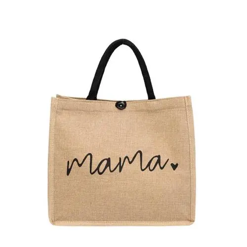 KBW024 2023 Fashion Women Handbag Linen Women Bag Large Capacity Casual Shoulder Bag Fashion Letter Package