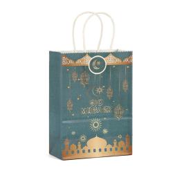 KBW127 Wholesale EID MUBARAK party decoration Moon Star Castle printing Paper Bags Muslim RAMADAN Party Gift Bags EID Tote Bag