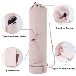 Sportsnew Yoga Mat Bag With Water Bottle Pocket And Bottom Wet Pocket Exercise Yoga Mat Carrier Multi-Functional Storage Bag