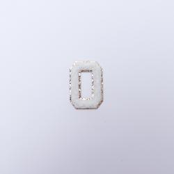 Keymay RTS Stock DIY Personalized 6.2cm Height Gold Glitter White Black Self Adhesive Sticky Embroidery Chenille Number Patches