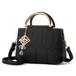 2024 New Fashion Women's Portable Small Messenger Bag Single Strap Chain Decoration Embroidery Thread Wholesale Foreign Trade
