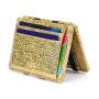 CUIKCA Wallet Card Holder Magic Purse Slim Leather Mens Case Mini Women Men Casual Cover Minimalist Ladies Laser