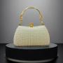 Gorgeous women clutch bags pearl dinner dress evening bag clutch purse with metal handle dinner handbags for women