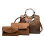 2024 New design women's fashion handbags rivets large capacity casual simple shoulder bag