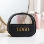 new style customization 3pcs/set luxury designer pvc clear cosmetic bags black travel makeup pouch bag with logo
