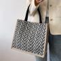 Senior Sense Large Capacity Canvas Class Handbag New Fashion Linen Shoulder Tote Bag