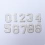 Keymay RTS Stock DIY Personalized 6.2cm Height Gold Glitter White Black Self Adhesive Sticky Embroidery Chenille Number Patches