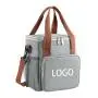customized fashion pink portable soft camping cooler tote bag with pocket work thermal insulated lunch bags with logo