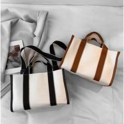 Hot Sale Korean fashion canvas bag large capacity handbag female single shoulder crossbody Tote bags