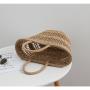 High Quality Summer Holiday Fashion Mesh Bucket Beach Bags Women Straw Woven Tote Bag Handbags Ladies Large Sea Beach Straw Bag