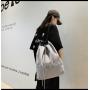 KBW077 New Fashion Drawstring Cuffed Backpack Men's and Women's Trend Large-capacity Mesh Backpack