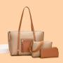 Hot Selling Large Capacity Customs Tote Bag PU Leather Designer Three-Piece Set Women New Style Fashion Ladies Handbags