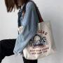 Wholesale Fashionable Custom All-match Letters Printed Tote Bag Casual Large-capacity Canvas Bag