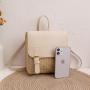 Schoolbag wholesale women bag 2024 new lady backpack large capacity backpack straw bag simple shoulder bag