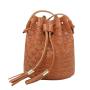 Factory supply women's bag embossed double tassel bucket bag wholesale 2024 Korean style new crossbody shoulder bag