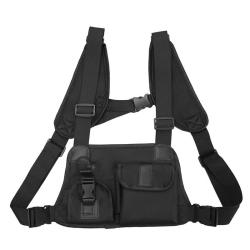 HR067 Unisex Cool Trend Buckle Tactical Functional Vest Bag Nylon Lightweight Chest Sport Bag Outdoor Hiking Workwear Backpack