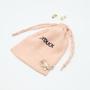 Hot Sale Pink Gauze Cotton Drawstring Pouch Cosmetic Packaging Bag Custom Logo Pink Cotton Gauze Gift Bag