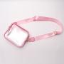 Wholesale Customized Logo Designer Stock Low MOQ Fashion Cute Zipper Waterproof PVC Ladies Clear Crossbody Bag