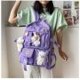 ZR456 Girls Waterproof Cute Fashion Backpack Nylon Custom Logo Schoolbag Travel Student Zipper Minimalist Schoolbag Laptop Bag
