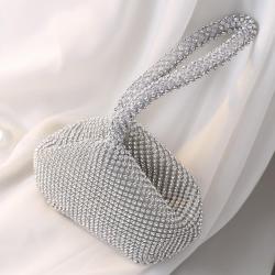 Factory Wholesale Evening Bags Pure Handmade Rhinestone Evening Bags Clutch Handbag Women Clutch Small