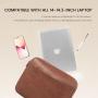 LOVEVOOK Waterproof Protective PU Leather Computer Sleeve Case Compatible with MacBook Air/Pro 13 in Notebook Laptop Sleeve Bag