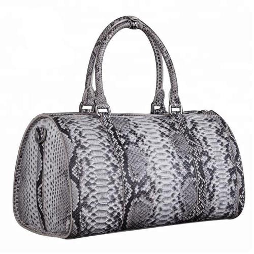 Updated New Fashion Large Capacity Mens Travel Duffel Bags Genuine Luxury Snake Skin Leather Weekend Duffle Bag