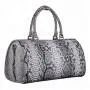 Updated New Fashion Large Capacity Mens Travel Duffel Bags Genuine Luxury Snake Skin Leather Weekend Duffle Bag