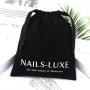 Custom Logo Printing Black Cotton Women's Coat Hair Dyer Travel Storage Bag Drawstring Shopping Cotton Muslin Pouch