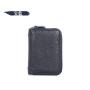 Customize Fashional Real Leather Name Id Holder Rfid Blocking Multiple Zip Bank Credit Card Holders Wallet Case