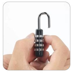 HR199 Travel Supplies Zinc Alloy Padlock Luggage Backpack Password Padlock Multi-purpose Creative Four Digit Password Lock