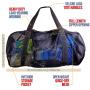 Gelory Custom logo durable lightweight dive travel bag large capacity mesh fashion travel duffle bag