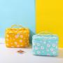 Gelory New Printing Cute Multifunctional Rectangular Nylon Large Capacity Portable Toilet Bag Female Cosmetic Bag